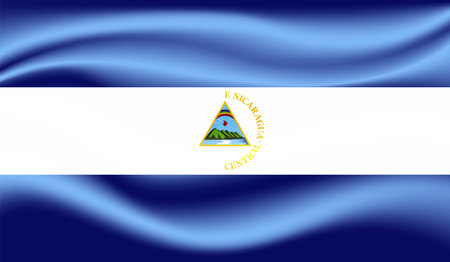 Grunge Nicaragua flag. Vector background.のイラスト素材