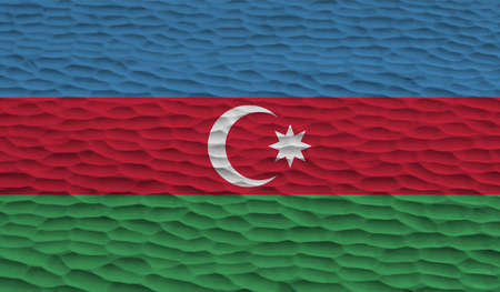 Azerbaijan flag with waving grunge texture. Vector background.のイラスト素材