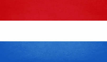 Luxembourg flag with waving grunge texture. Vector background.のイラスト素材
