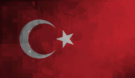 Turkish grunge flag. Turkish grunge flag. Abstract Turkey patriotic background.Abstract Turkey...