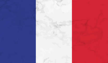 France flag with waving grunge texture. Vector background.のイラスト素材