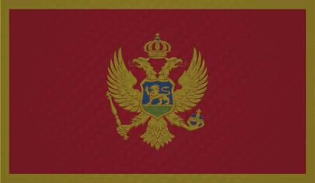 Montenegro flag with waving grunge texture. Vector background.のイラスト素材