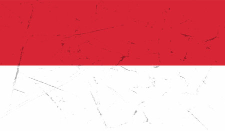 Poland flag with waving grunge texture. Vector background.のイラスト素材