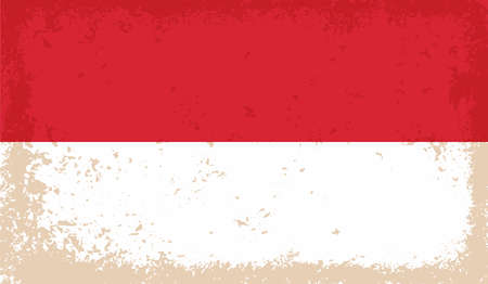 Poland flag with waving grunge texture. Vector background.のイラスト素材