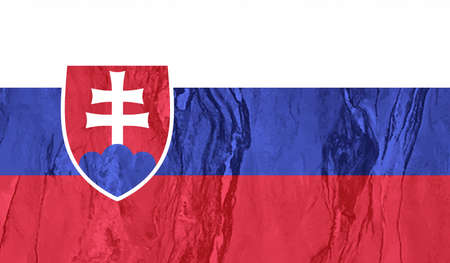 Slovakia flag with waving grunge texture. Vector background.のイラスト素材