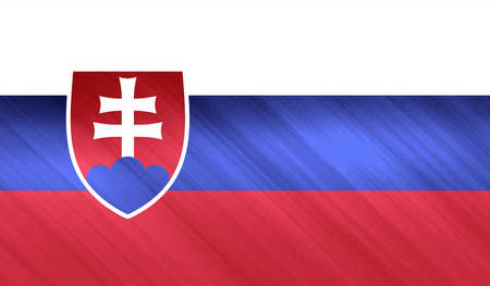 Slovakia flag with waving grunge texture. Vector background.のイラスト素材