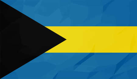 Bahamas flag with waving grunge texture. Vector background.のイラスト素材