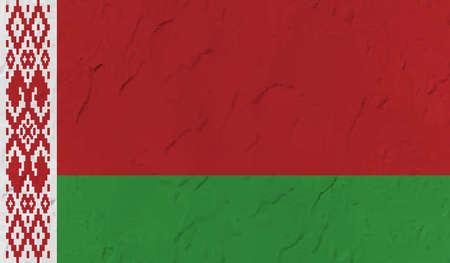 Belarus flag with waving grunge texture. Vector background.のイラスト素材