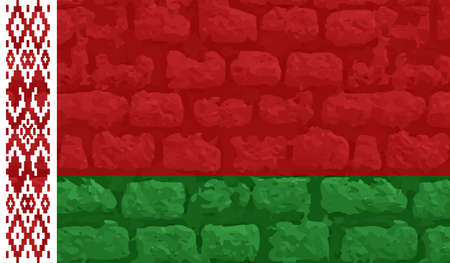 Belarus flag with waving grunge texture. Vector background.のイラスト素材