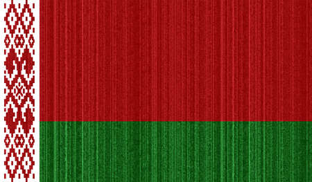 Belarus flag with waving grunge texture. Vector background.のイラスト素材