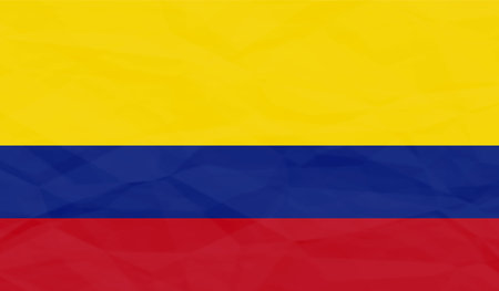 Columbia flag with waving grunge texture. Vector background.のイラスト素材