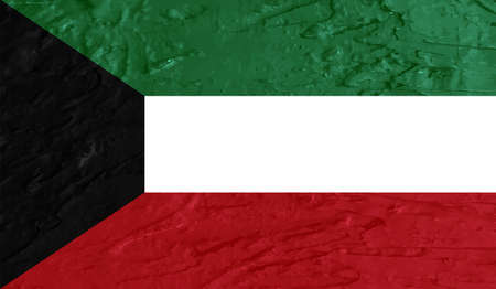 Kuwait grunge flag. Vector illustration. Grunge effect can be cleaned easily.のイラスト素材