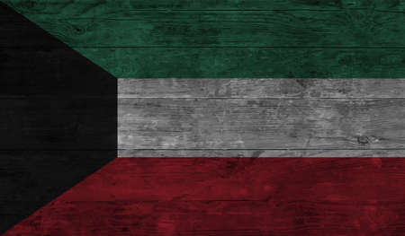 Kuwait grunge flag. Vector illustration. Grunge effect can be cleaned easily.のイラスト素材