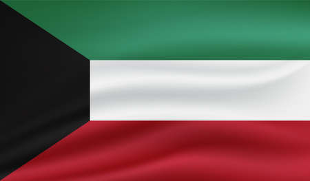 Kuwait grunge flag. Vector illustration. Grunge effect can be cleaned easily.のイラスト素材
