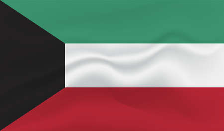 Kuwait grunge flag. Vector illustration. Grunge effect can be cleaned easily.のイラスト素材