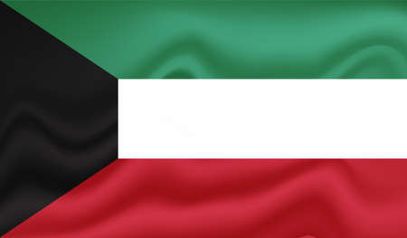 Kuwait grunge flag. Vector illustration. Grunge effect can be cleaned easily.のイラスト素材