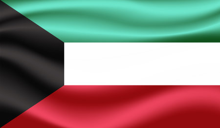 Kuwait grunge flag. Vector illustration. Grunge effect can be cleaned easily.のイラスト素材
