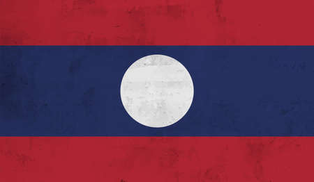 Laos grunge flag diagonal background. Vector illustration.のイラスト素材