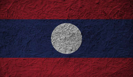 Laos grunge flag diagonal background. Vector illustration.のイラスト素材