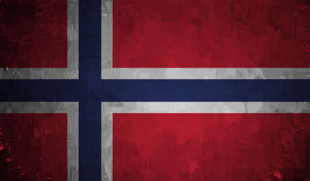 Norway flag with waving grunge texture. Vector background..のイラスト素材