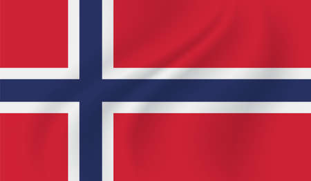 Norway flag with waving grunge texture. Vector background..のイラスト素材