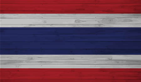 Thailand flag with waving grunge texture. Vector background.のイラスト素材