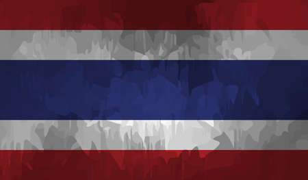 Thailand flag with waving grunge texture. Vector background.のイラスト素材