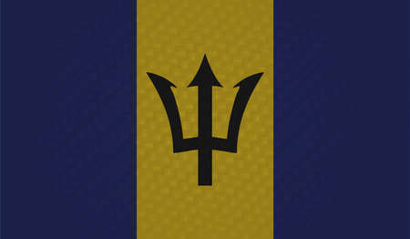 Barbados grunge flag. Vector illustration. Grunge effect can be cleaned easily.のイラスト素材