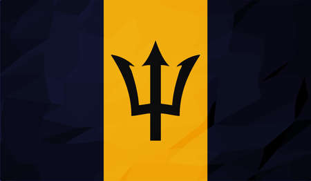 Barbados grunge flag. Vector illustration. Grunge effect can be cleaned easily.のイラスト素材
