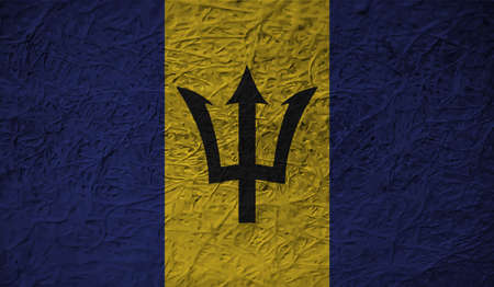 Barbados grunge flag. Vector illustration. Grunge effect can be cleaned easily.のイラスト素材