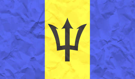 Barbados grunge flag. Vector illustration. Grunge effect can be cleaned easily.のイラスト素材