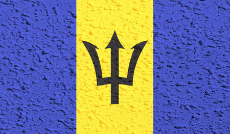 Barbados grunge flag. Vector illustration. Grunge effect can be cleaned easily.のイラスト素材