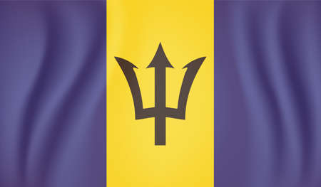 Barbados grunge flag. Vector illustration. Grunge effect can be cleaned easily.のイラスト素材