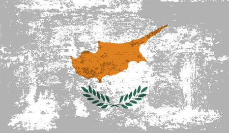 Cyprus grunge flag set on a white background. Vector illustration.のイラスト素材