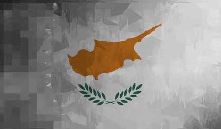 Cyprus grunge flag set on a white background. Vector illustration.のイラスト素材