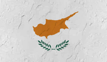 Cyprus grunge flag set on a white background. Vector illustration.のイラスト素材