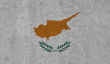 Cyprus grunge flag set on a white background. Vector illustration.のイラスト素材