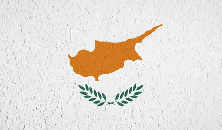 Cyprus grunge flag set on a white background. Vector illustration.のイラスト素材