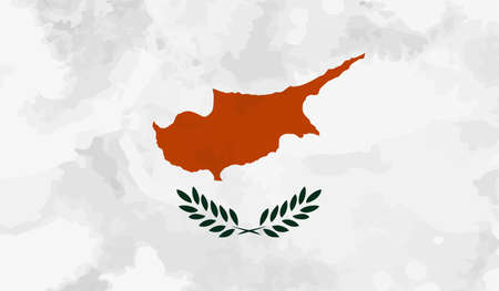 Cyprus grunge flag set on a white background. Vector illustration.のイラスト素材
