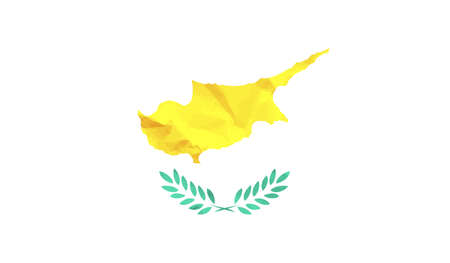 Cyprus grunge flag set on a white background. Vector illustration.のイラスト素材