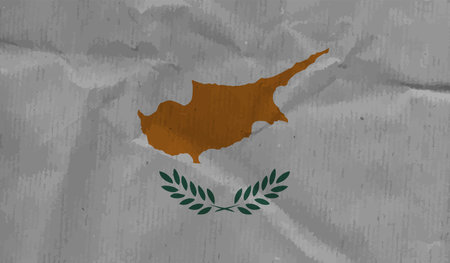 Cyprus grunge flag set on a white background. Vector illustration.のイラスト素材