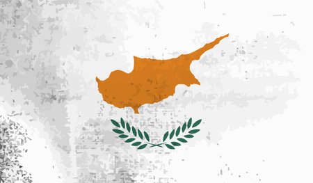 Cyprus grunge flag set on a white background. Vector illustration.のイラスト素材