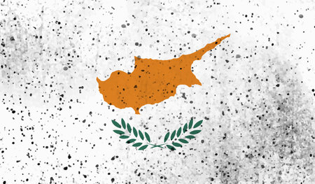 Cyprus grunge flag set on a white background. Vector illustration.のイラスト素材