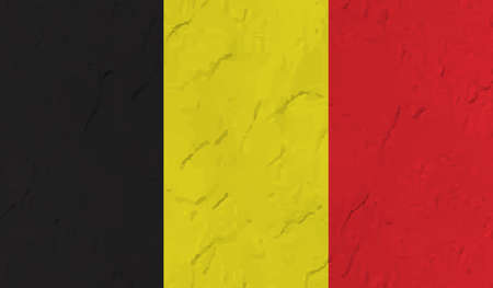 Grunge Belgium flag textured background. Vector illustrationのイラスト素材