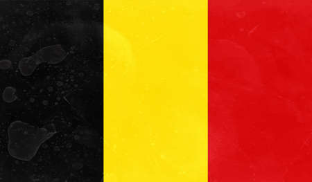 Grunge Belgium flag textured background. Vector illustrationのイラスト素材