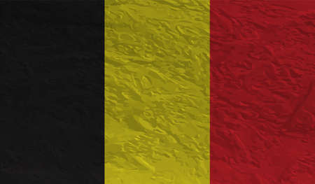 Grunge Belgium flag textured background. Vector illustrationのイラスト素材