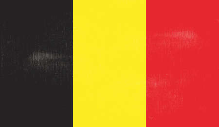 Grunge Belgium flag textured background. Vector illustrationのイラスト素材