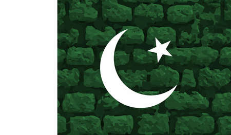 Pakistan national flag created in grunge styleのイラスト素材