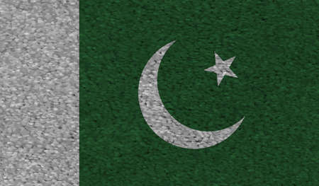 Pakistan national flag created in grunge styleのイラスト素材