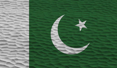 Pakistan national flag created in grunge styleのイラスト素材